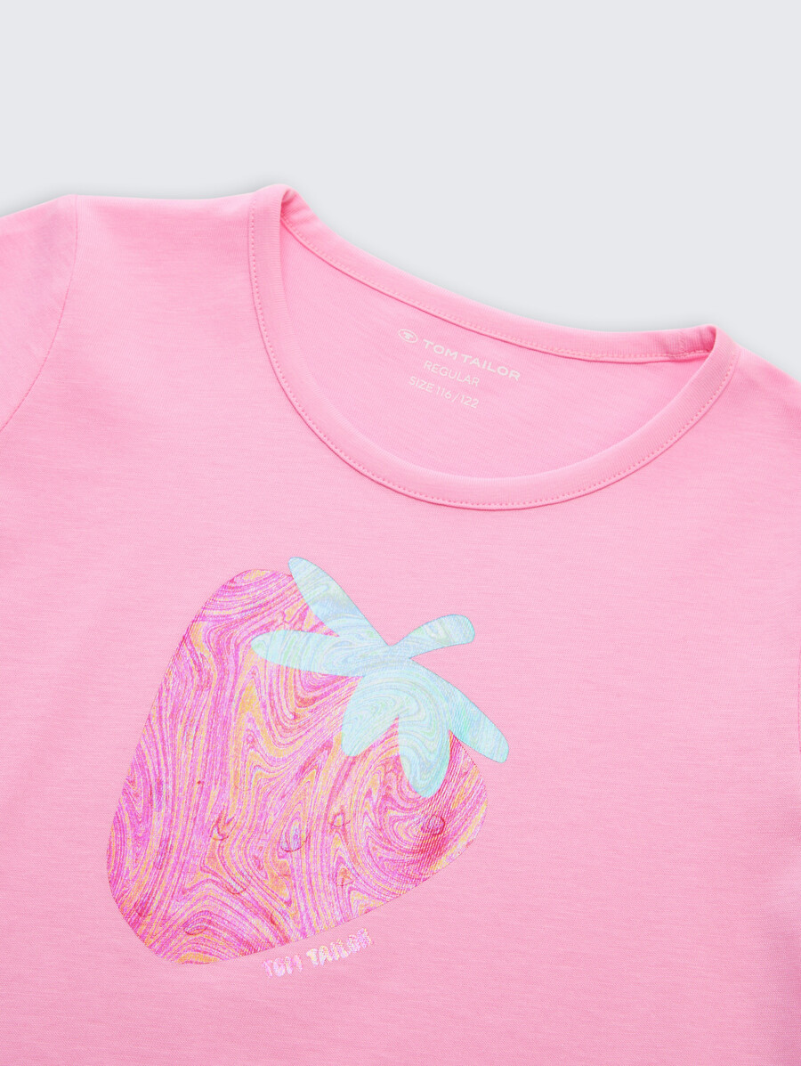 lot de 2 t-shirts avec impression métallisée