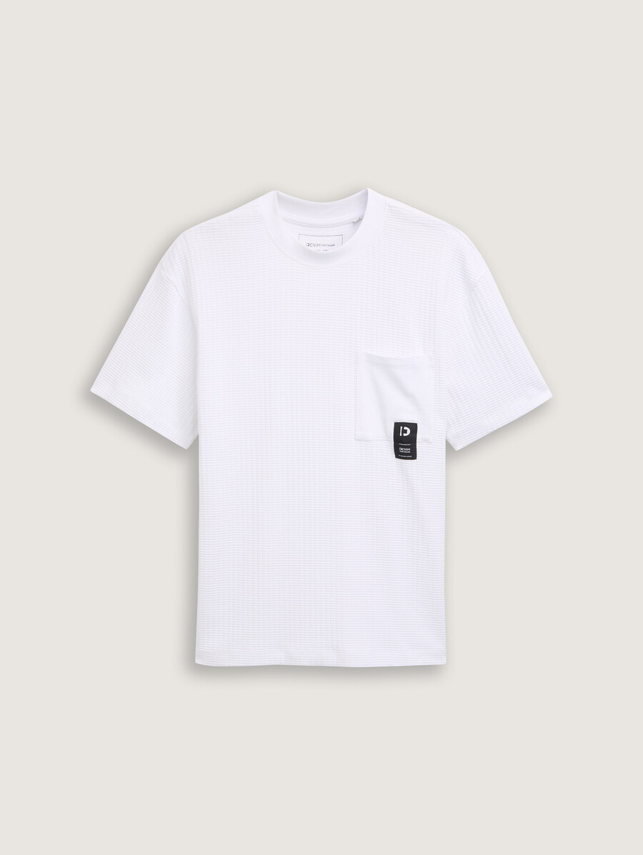 t-shirt coupe décontractée avec poche poitrine