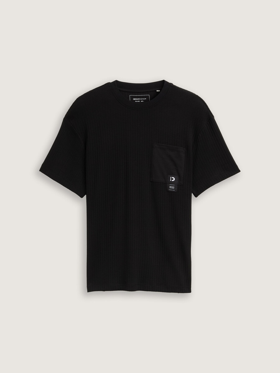 t-shirt coupe décontractée avec poche poitrine
