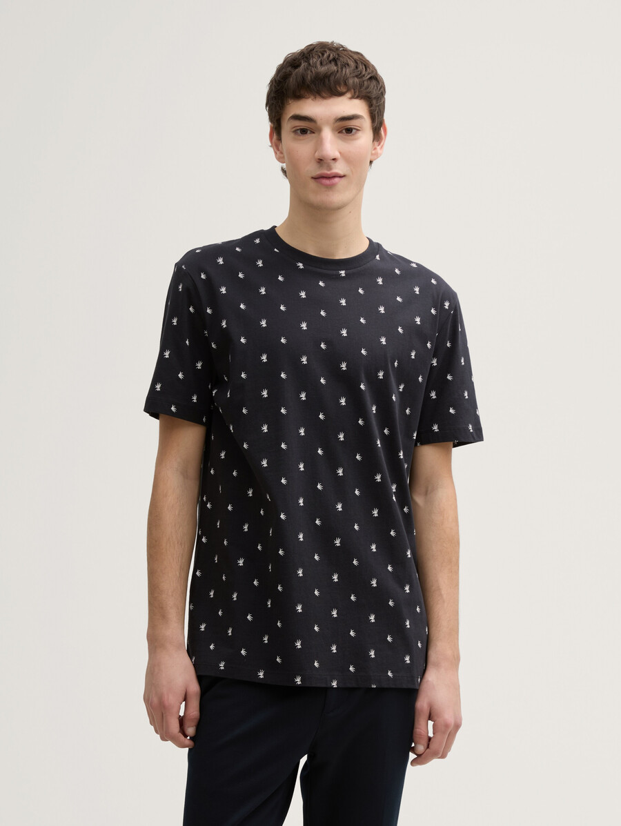 t-shirt en coton imprimé intégralement