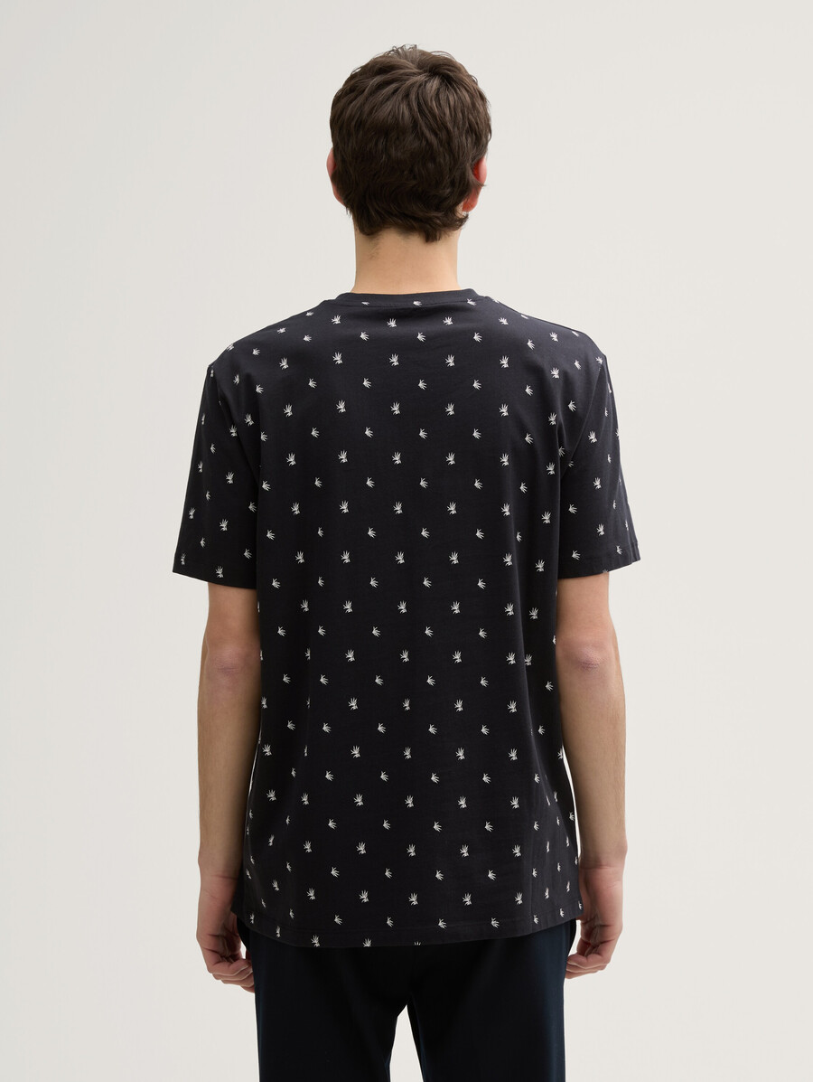 t-shirt en coton imprimé intégralement