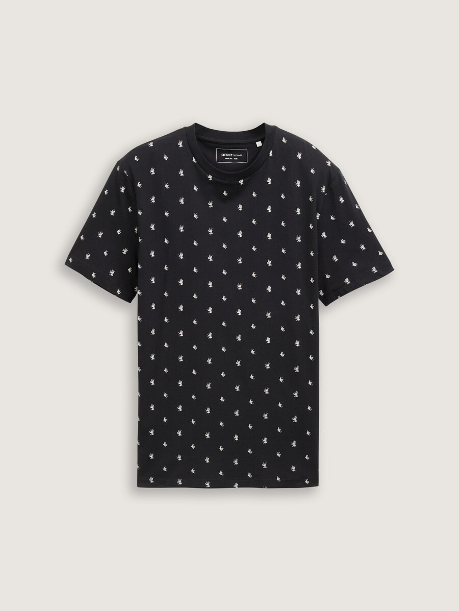 t-shirt en coton imprimé intégralement