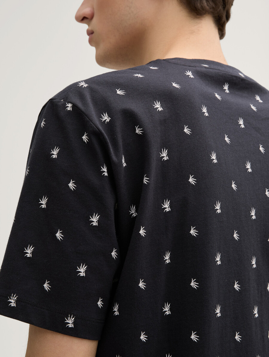 t-shirt en coton imprimé intégralement