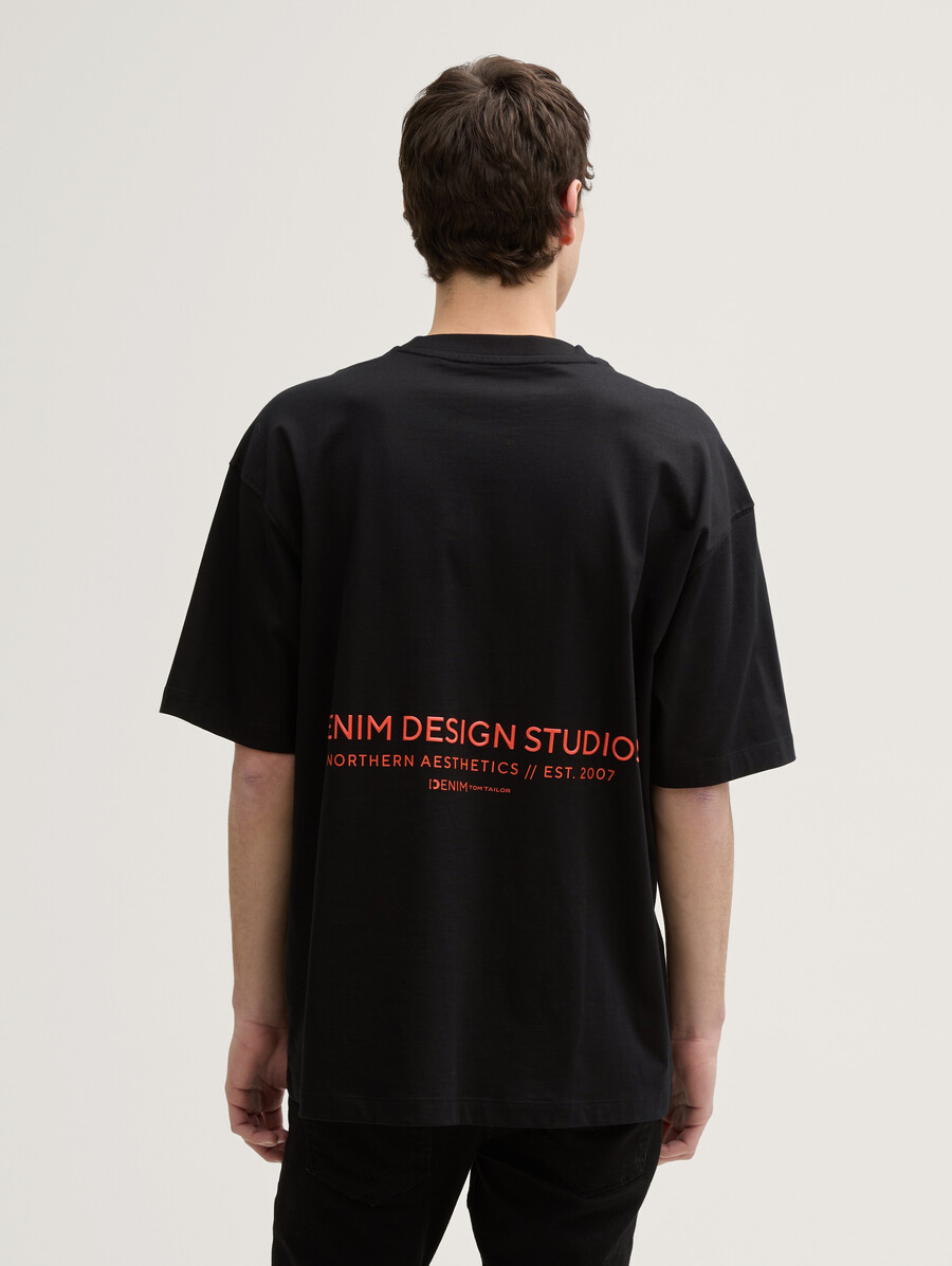 t-shirt oversize avec impression au dos