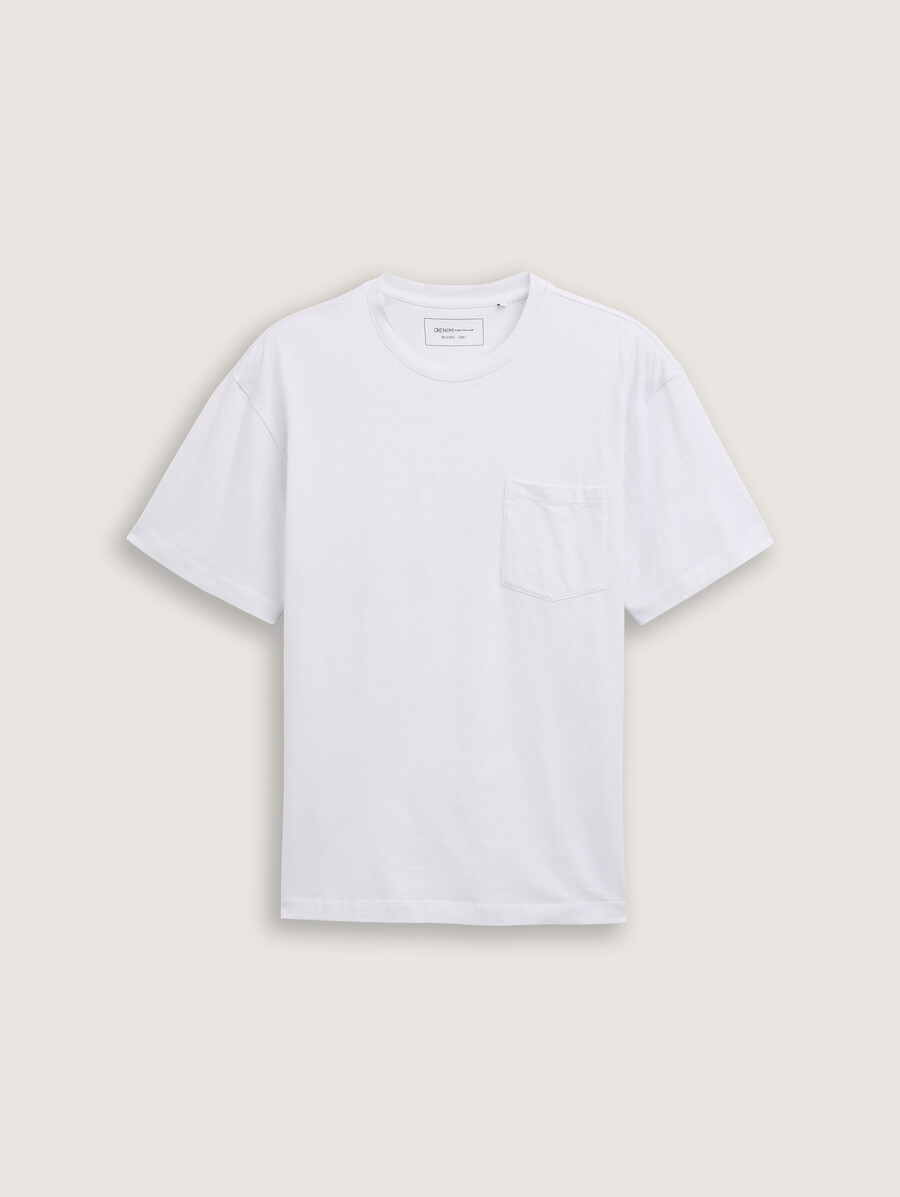 t-shirt coupe décontractée avec poche poitrine