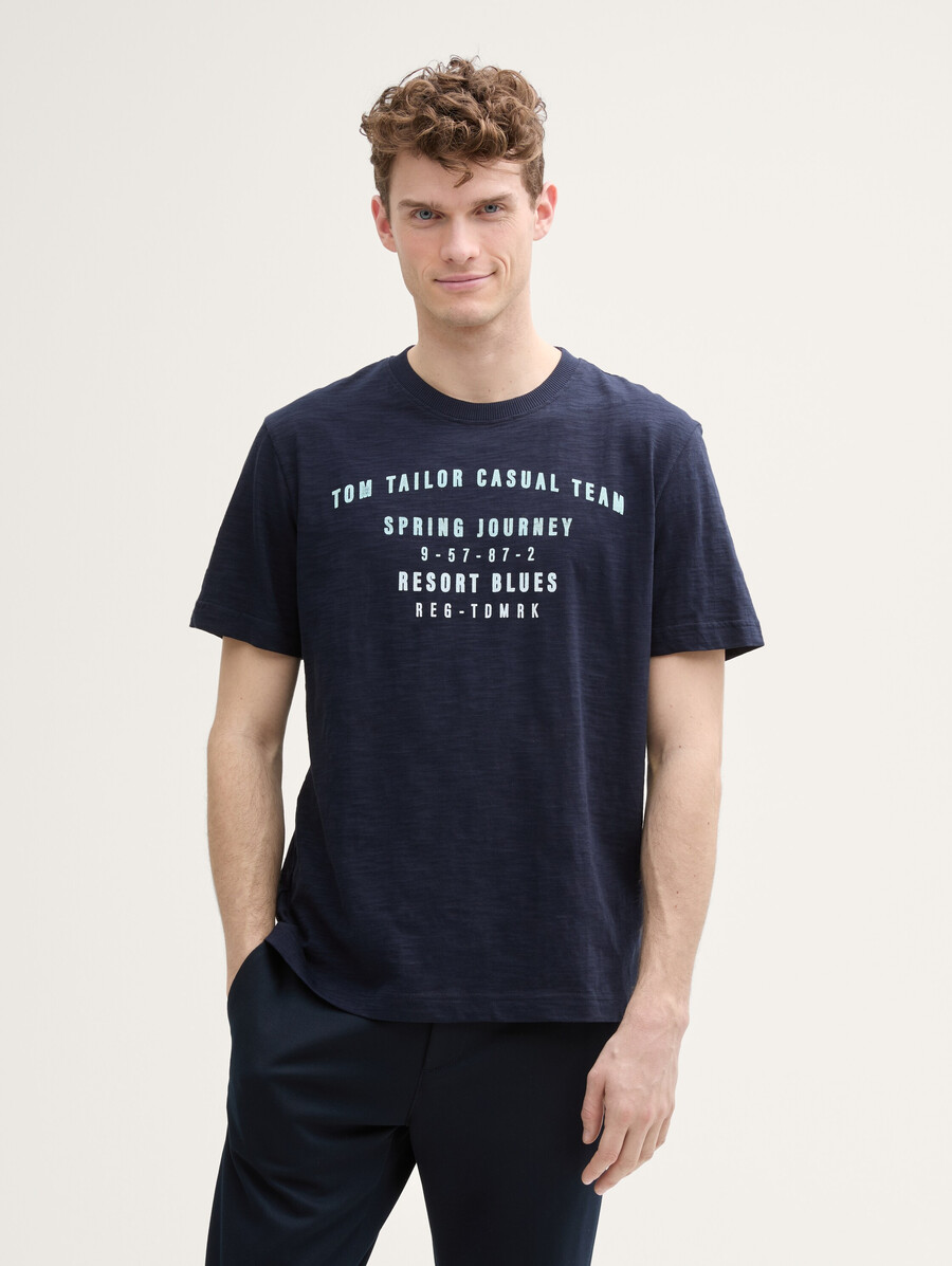 t-shirt en coton imprimé