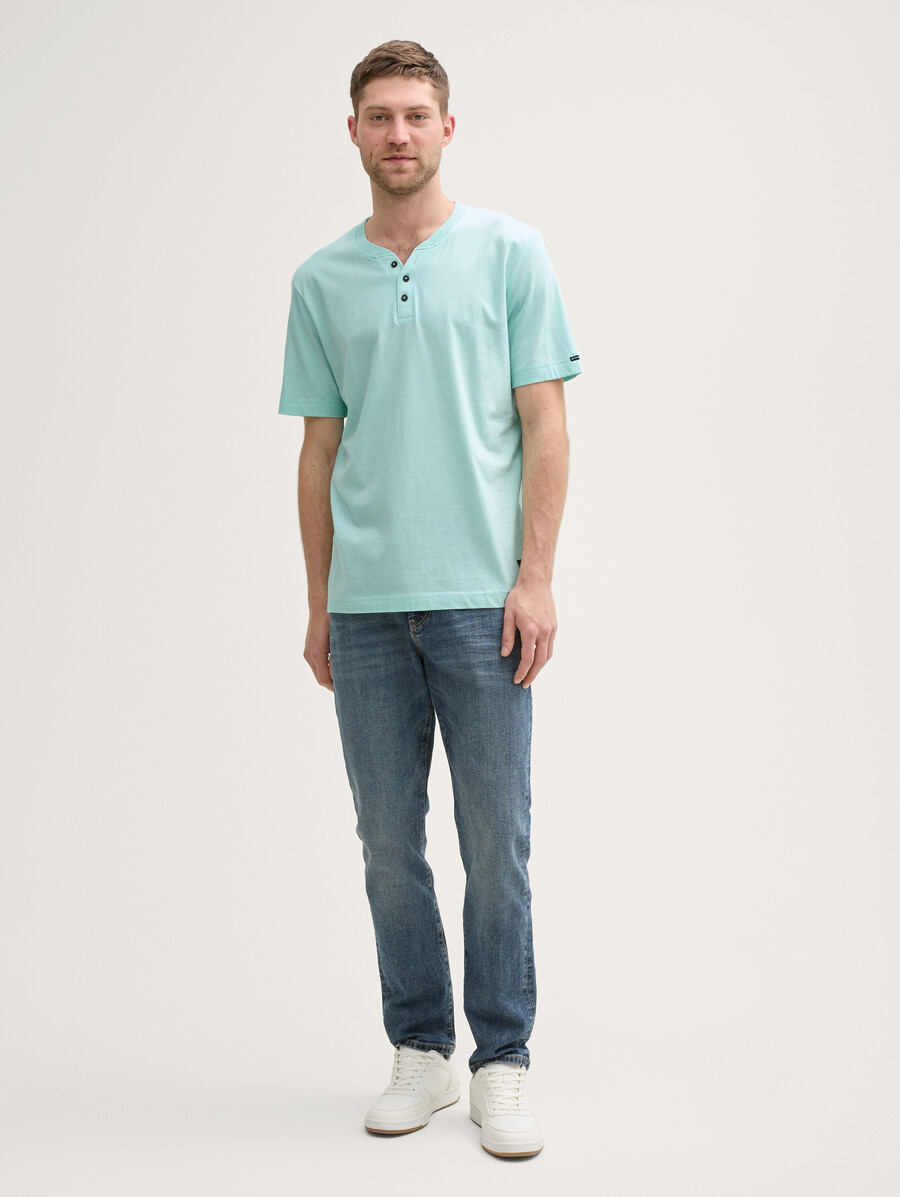 t-shirt henley en coton