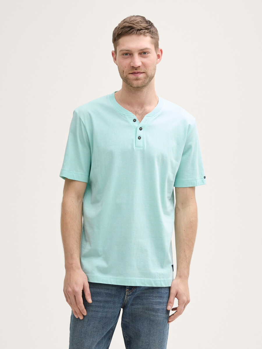 t-shirt henley en coton
