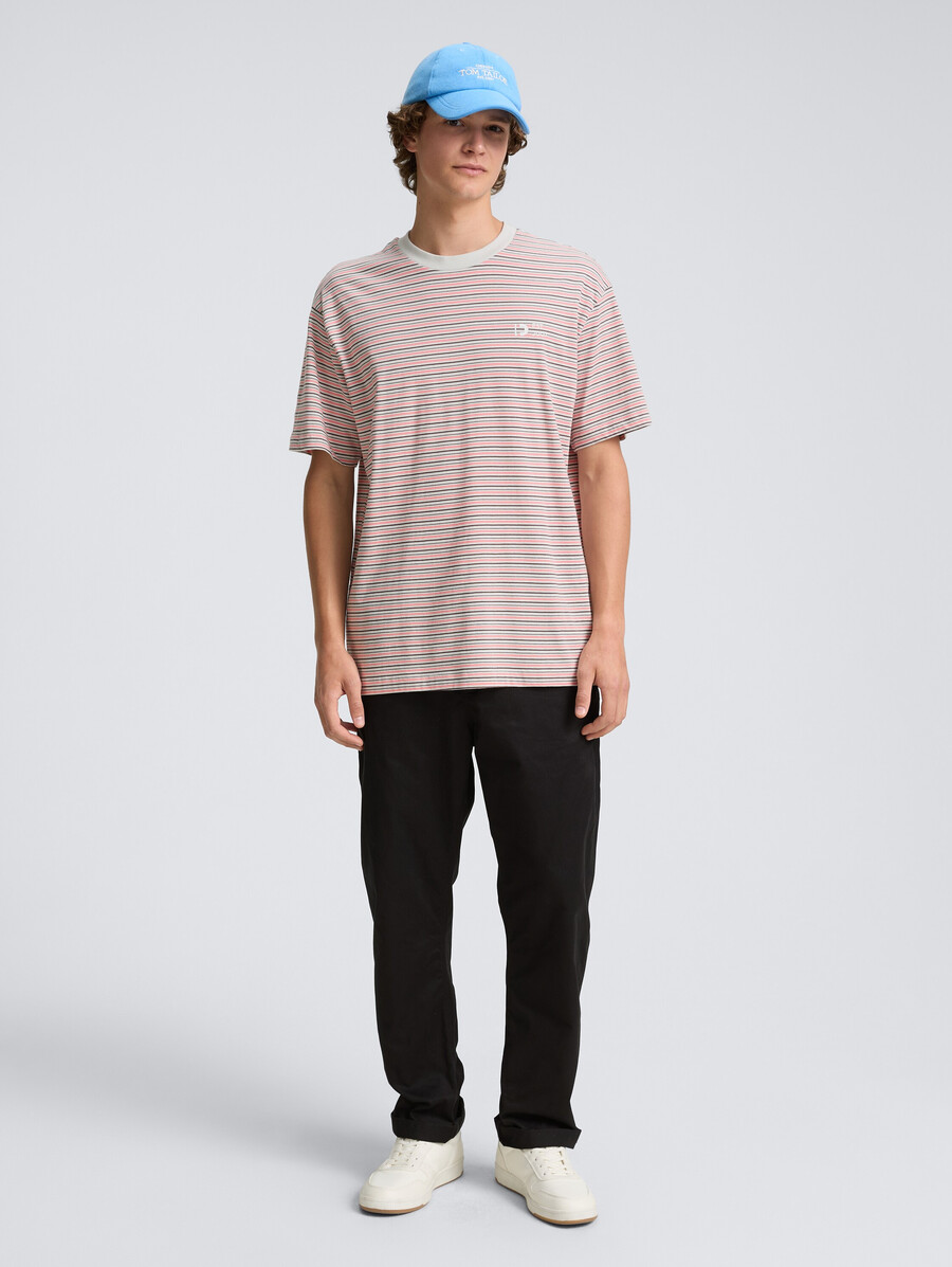 t-shirt coupe décontractée à rayures
