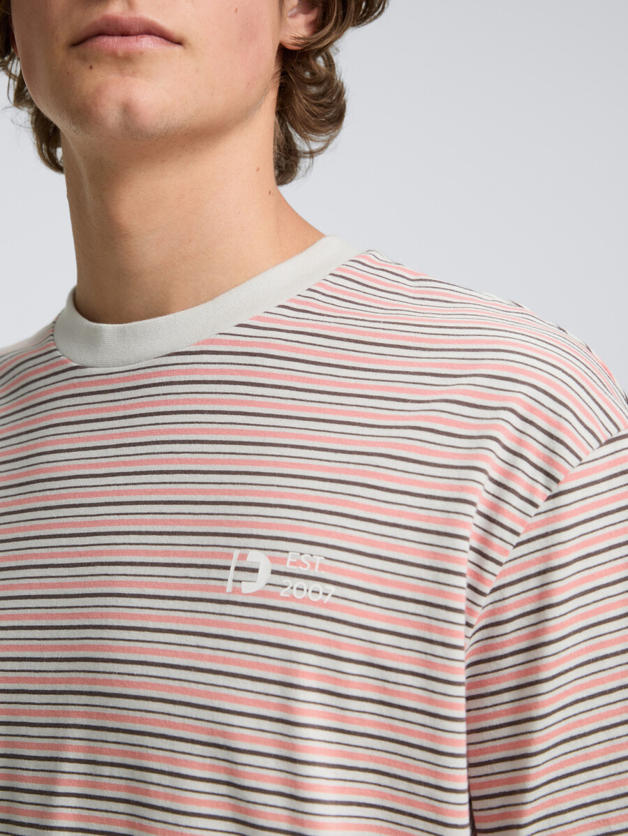t-shirt coupe décontractée à rayures