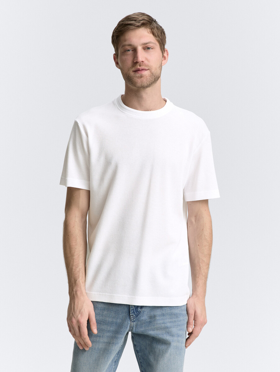 t-shirt basique avec texture
