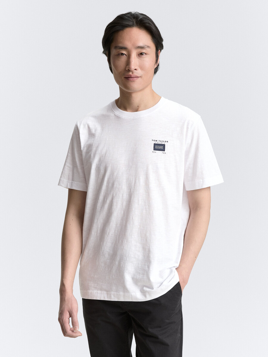 t-shirt basique à laspect chiné