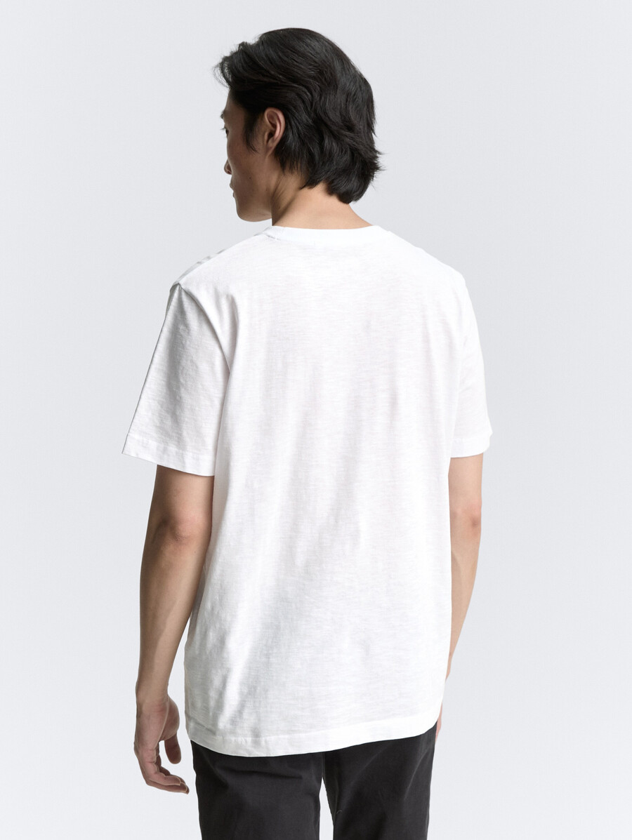 t-shirt basique à laspect chiné