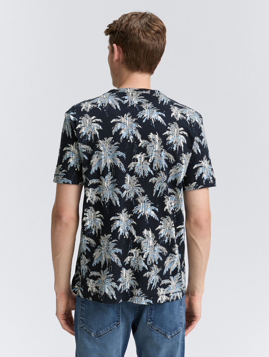 t-shirt à imprimé palmier
