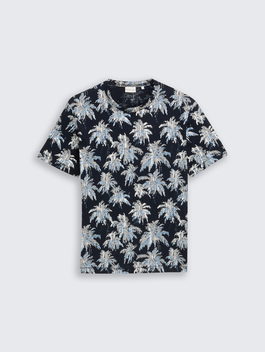 t-shirt à imprimé palmier