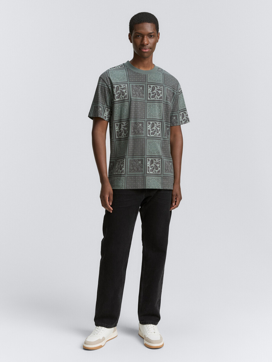 t-shirt coupe décontractée à motif