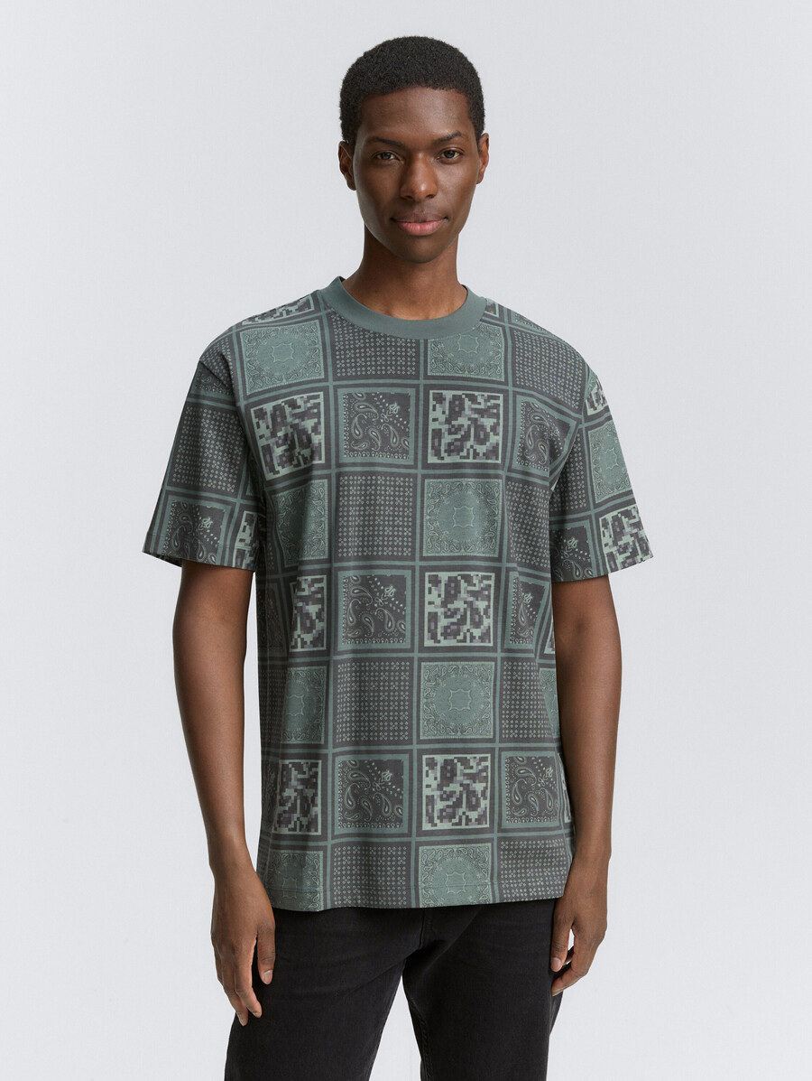 t-shirt coupe décontractée à motif
