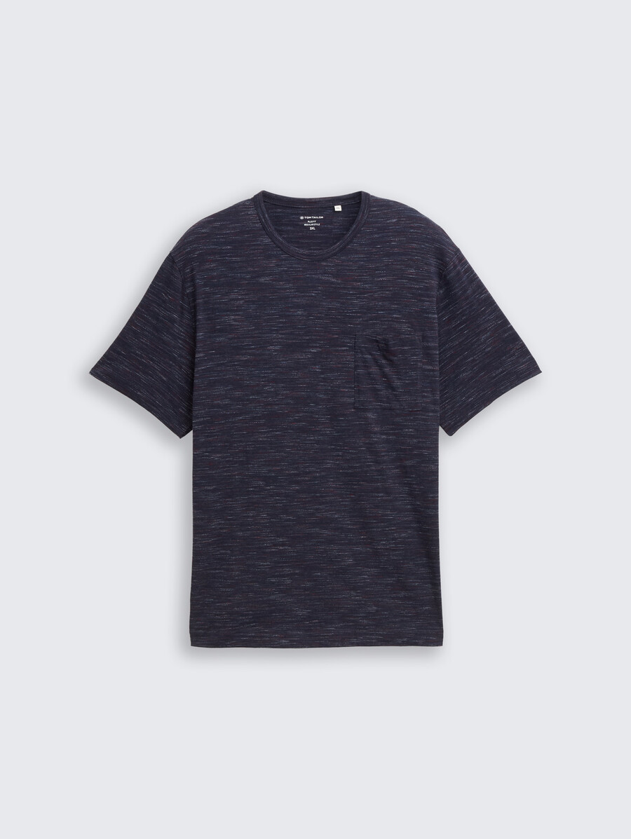 t-shirt grande taille à laspect chiné avec poche poitrine