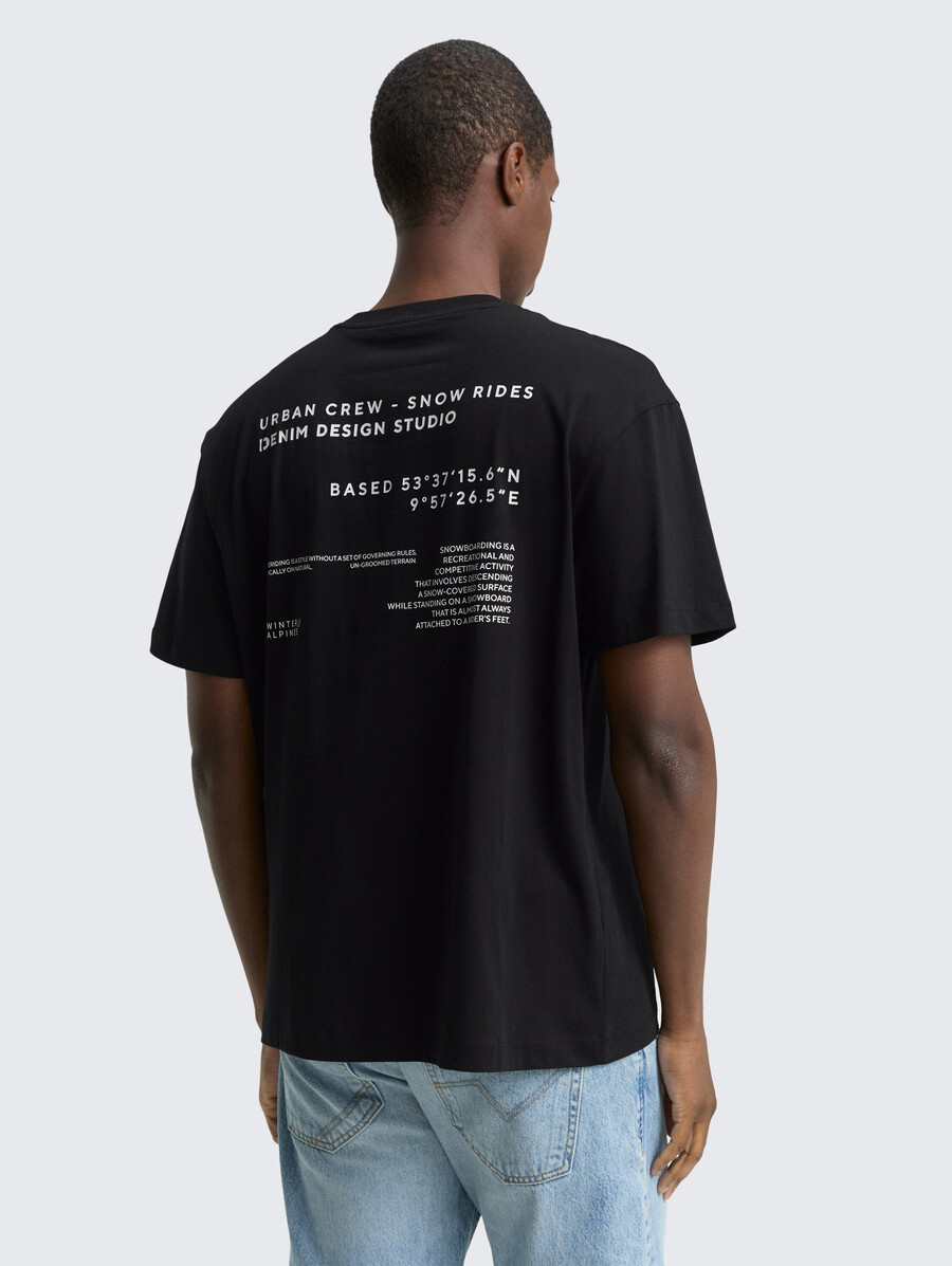 t-shirt coupe décontractée avec imprimé