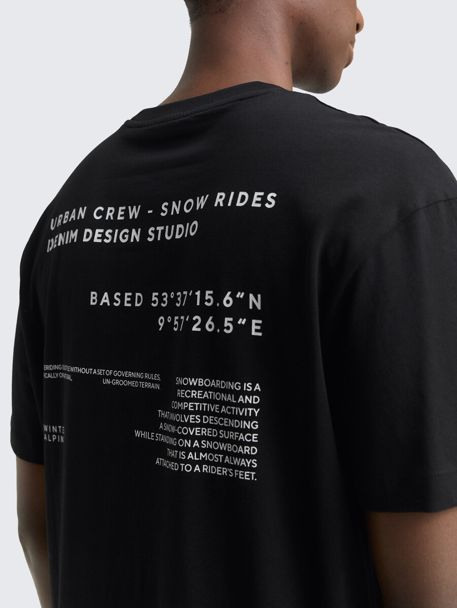 t-shirt coupe décontractée avec imprimé