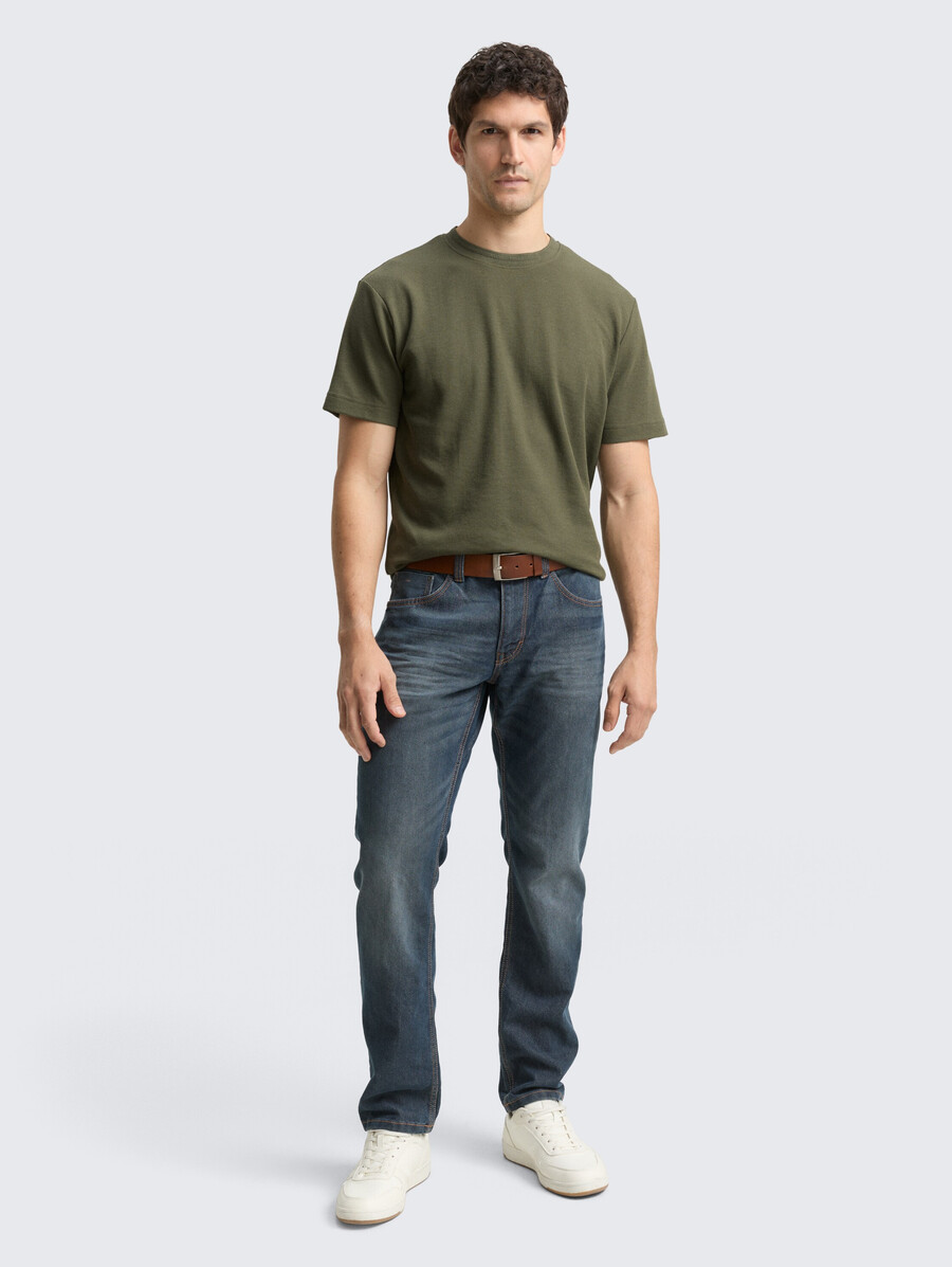 t-shirt à texture gaufrée