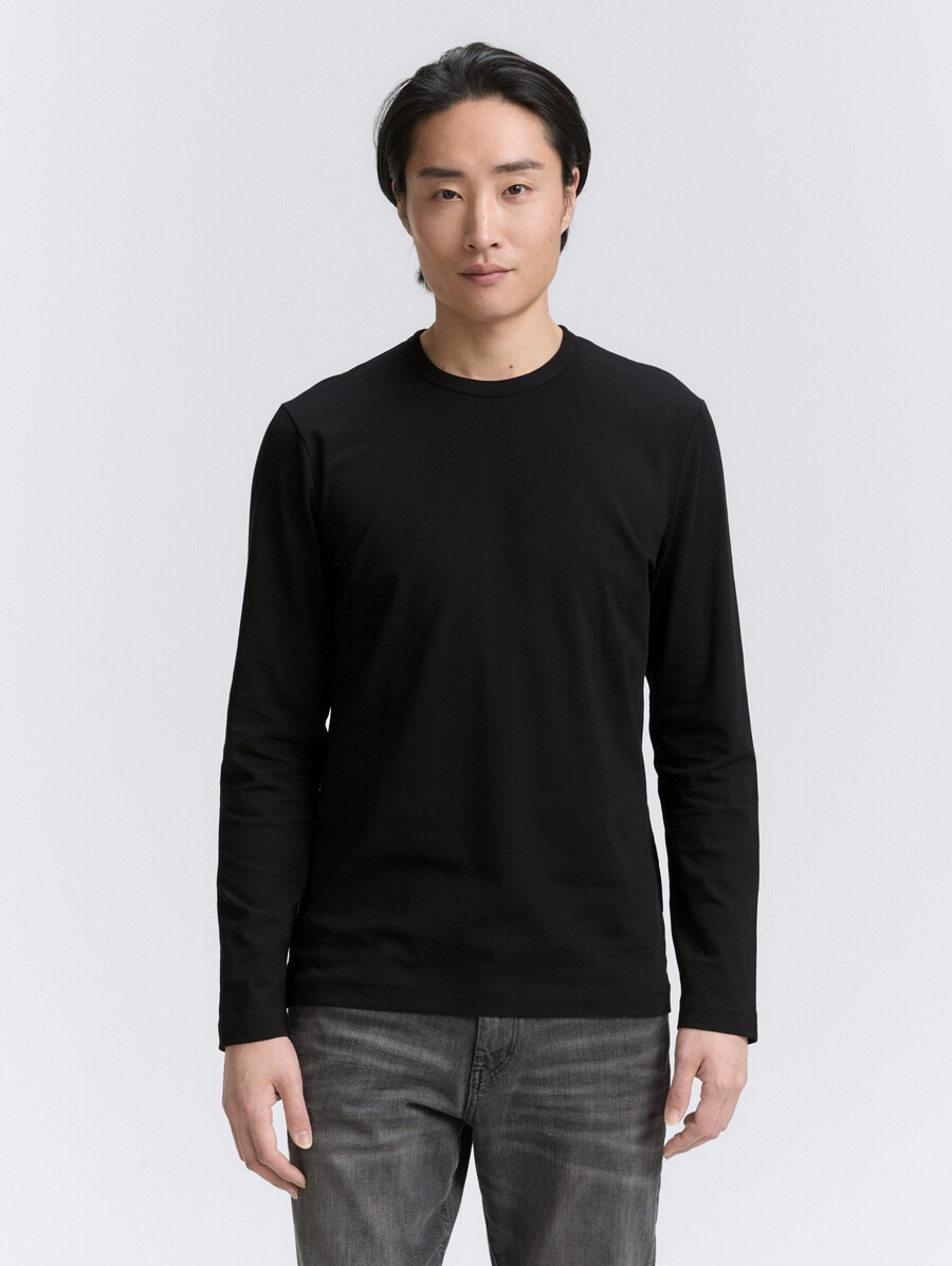 chemise à manches longues coupe ajustée et extensible
