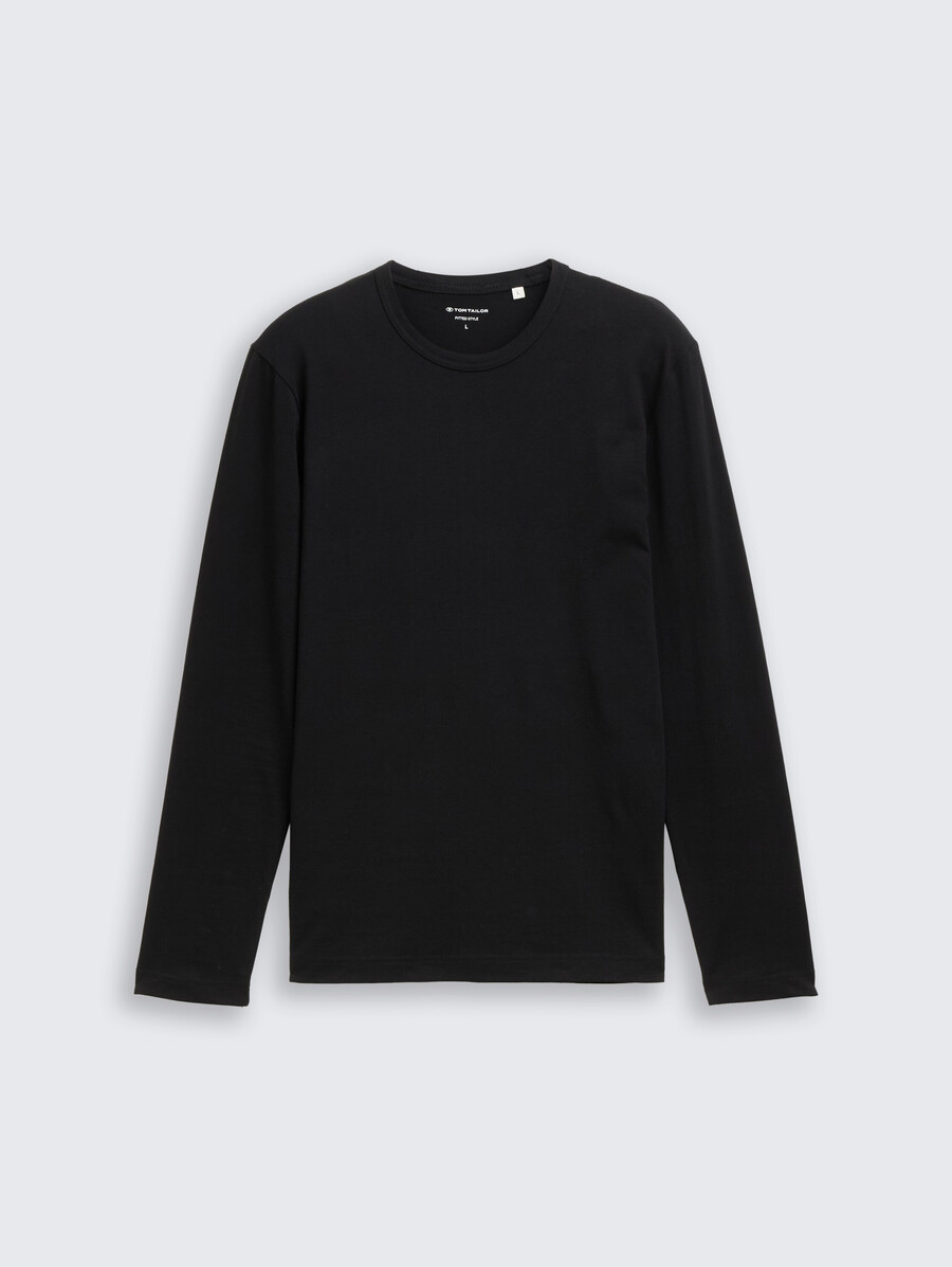 chemise à manches longues coupe ajustée et extensible