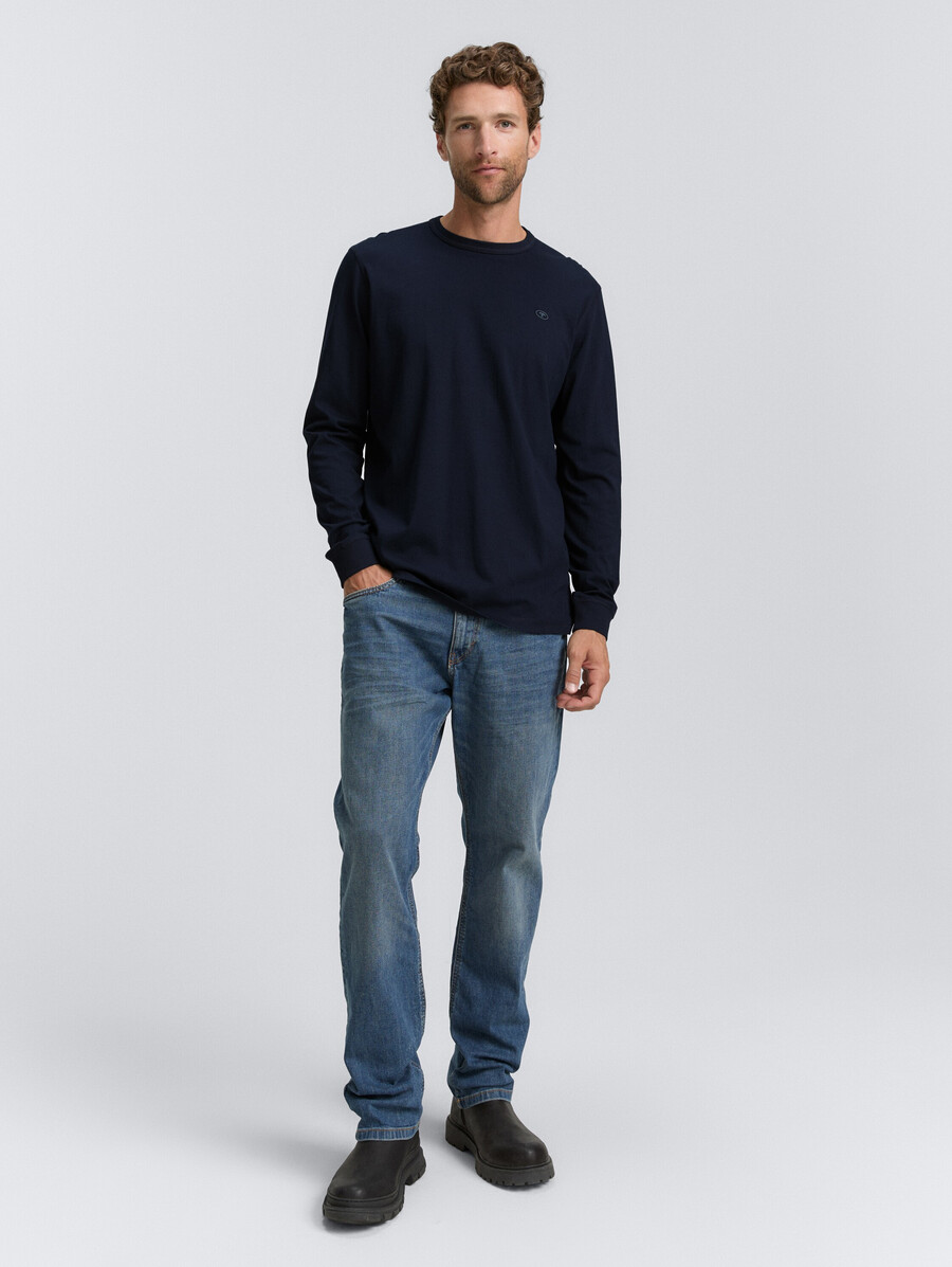 chemise basique à manches longues en coton