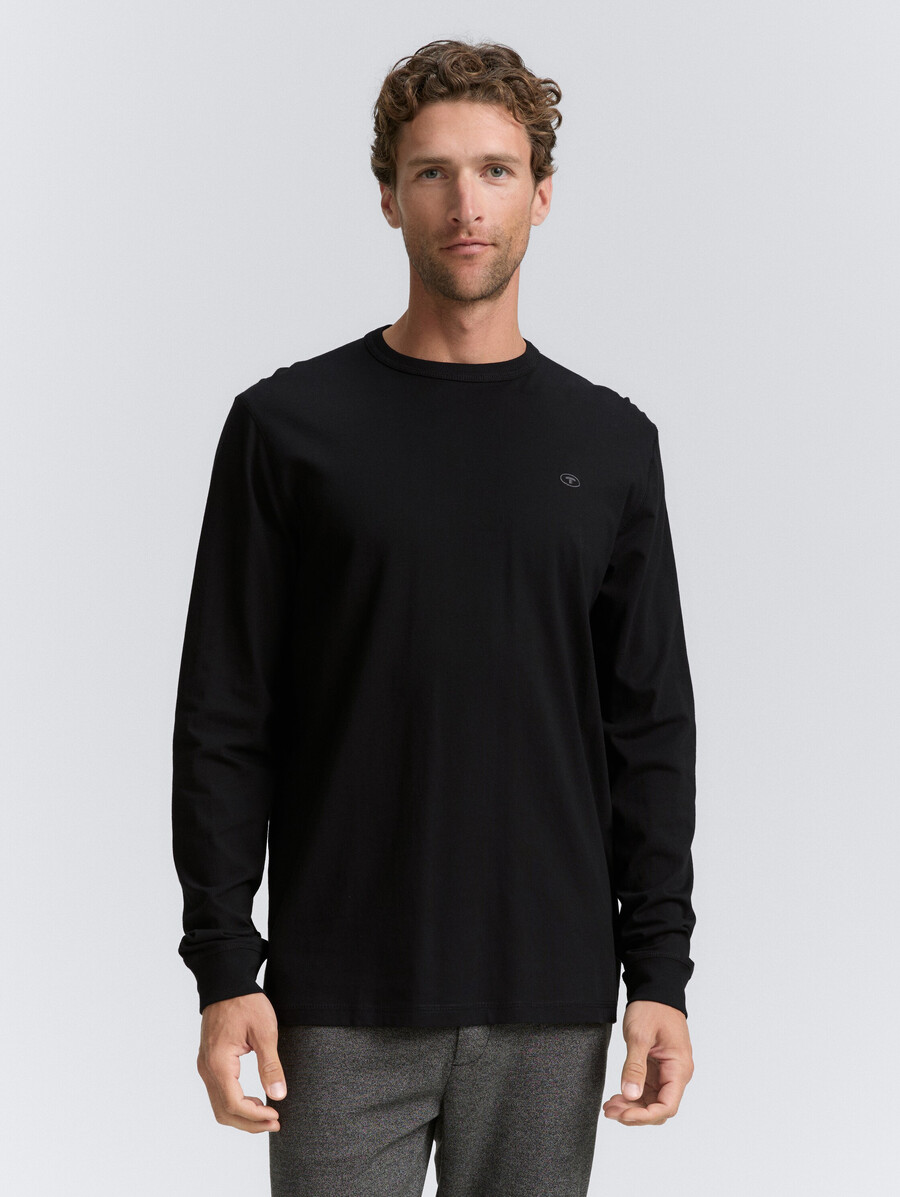 chemise basique à manches longues en coton