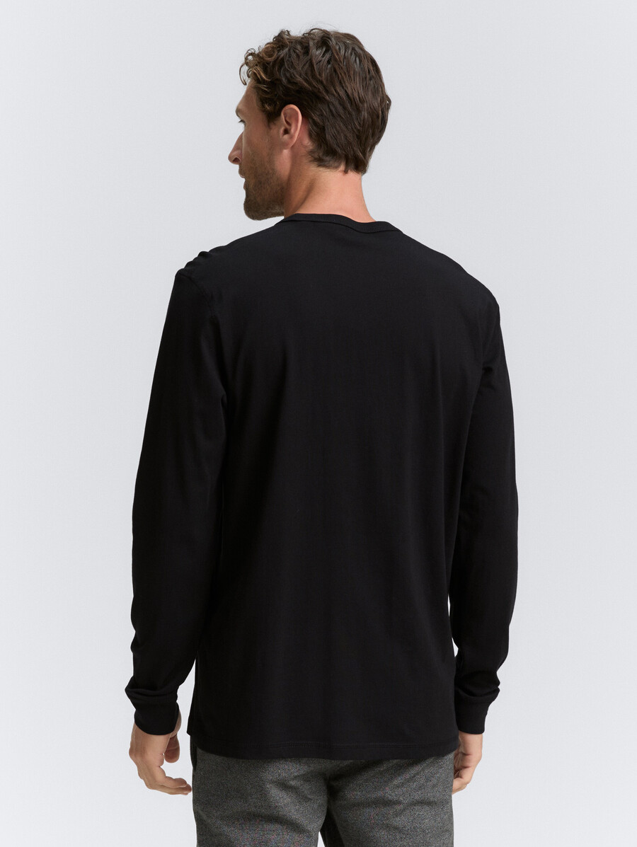chemise basique à manches longues en coton