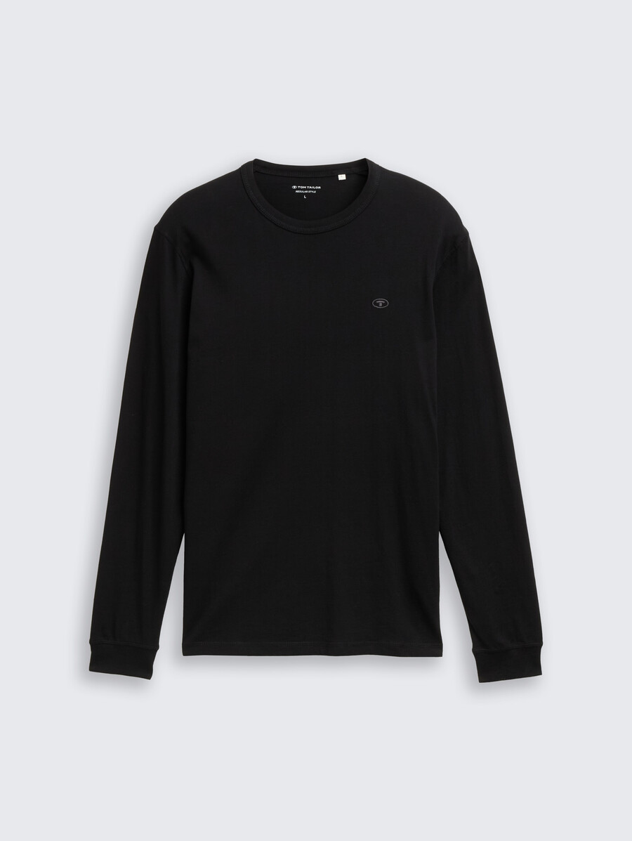 chemise basique à manches longues en coton
