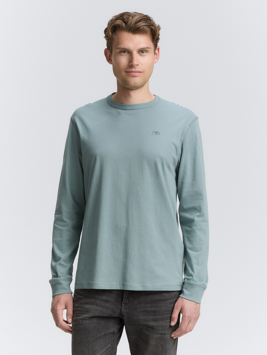 chemise basique à manches longues en coton