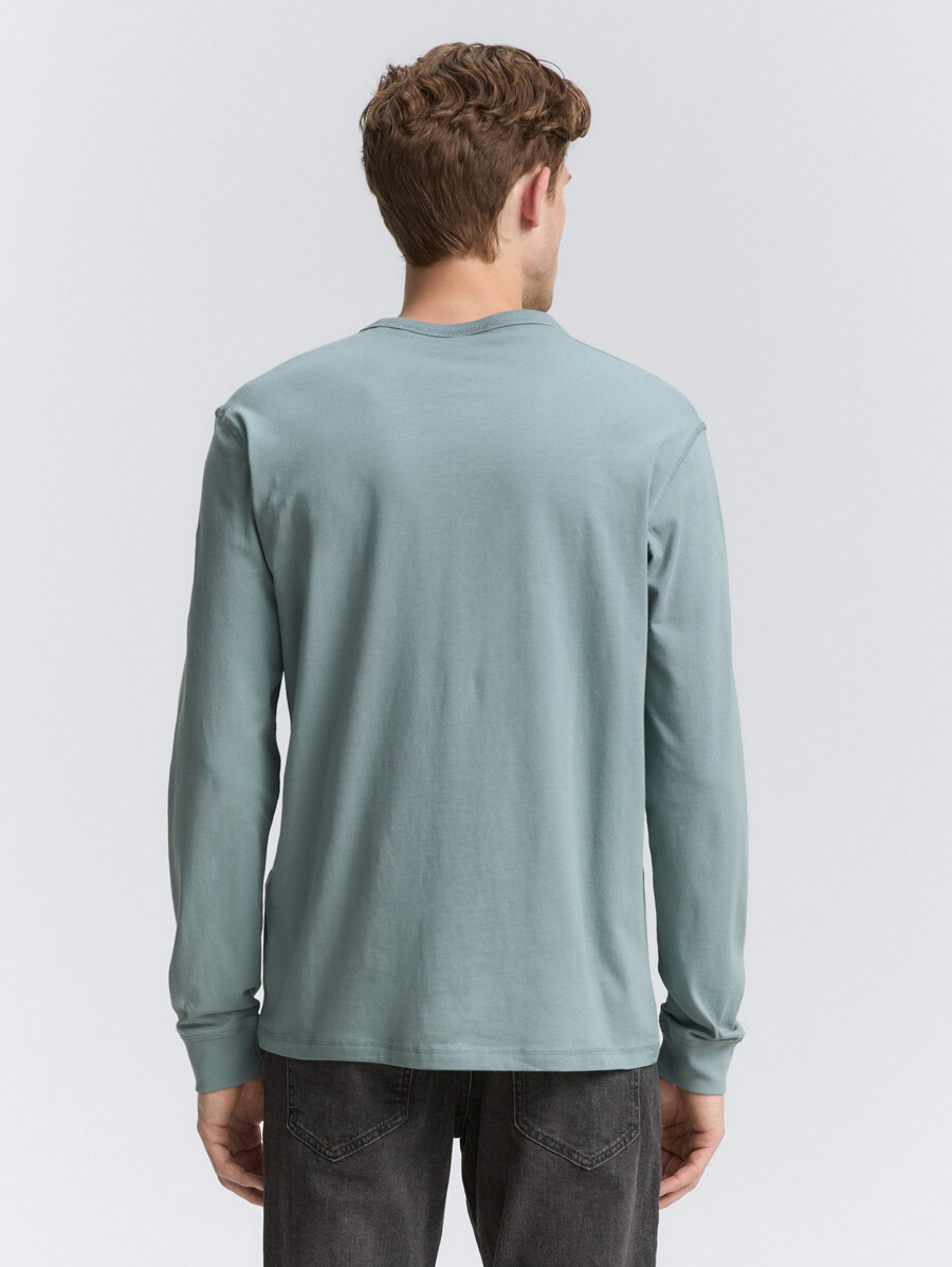chemise basique à manches longues en coton