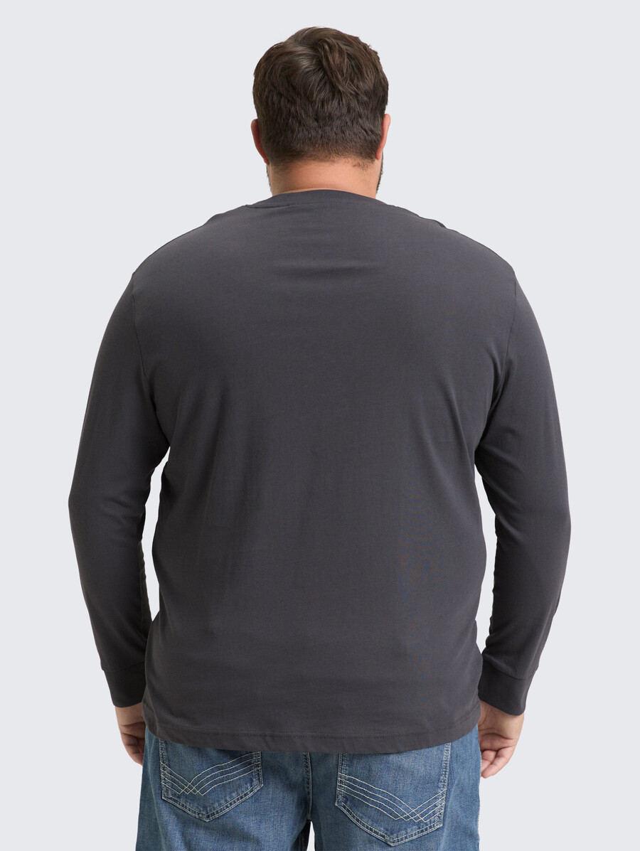chemise à manches longues grande taille avec logo imprimé