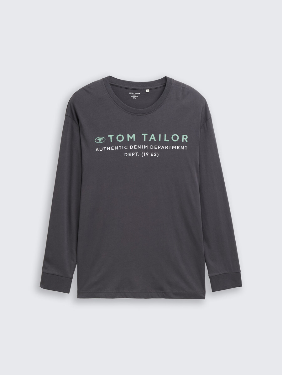 chemise à manches longues grande taille avec logo imprimé