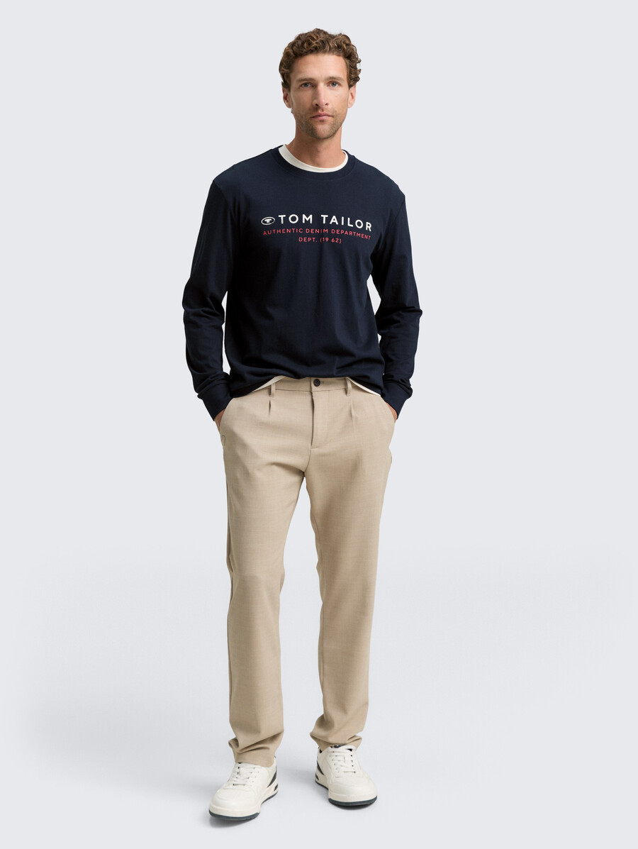 chemise à manches longues avec imprimé logo