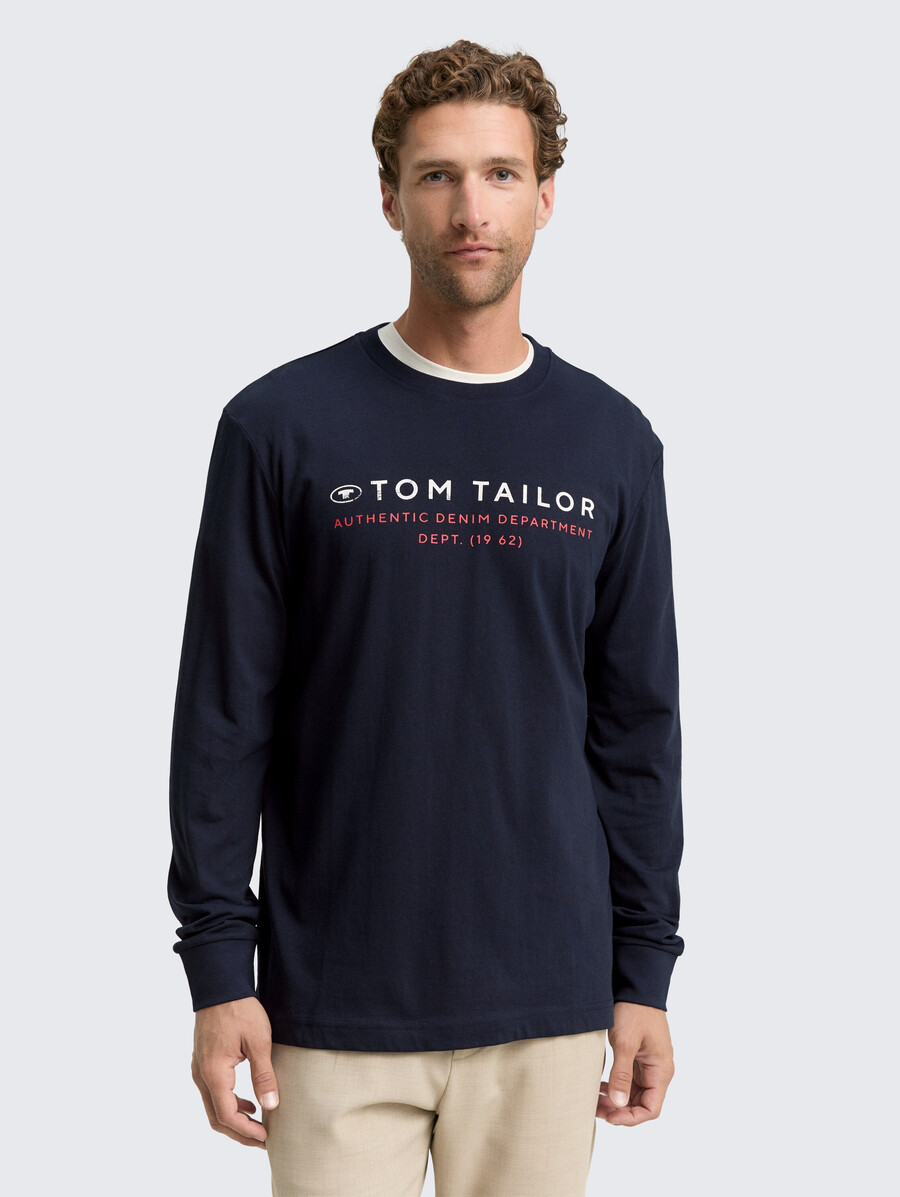chemise à manches longues avec imprimé logo