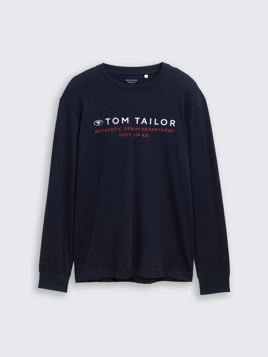 chemise à manches longues avec imprimé logo