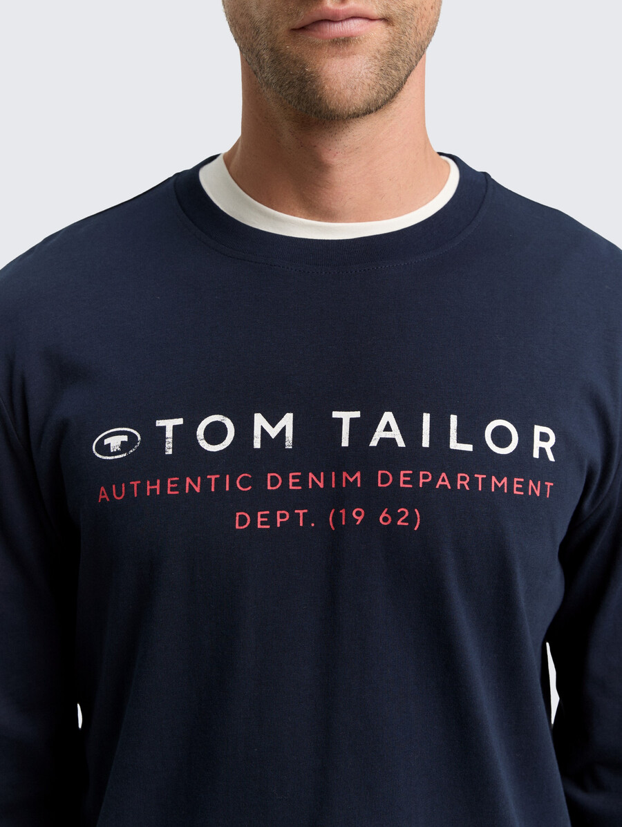 chemise à manches longues avec imprimé logo