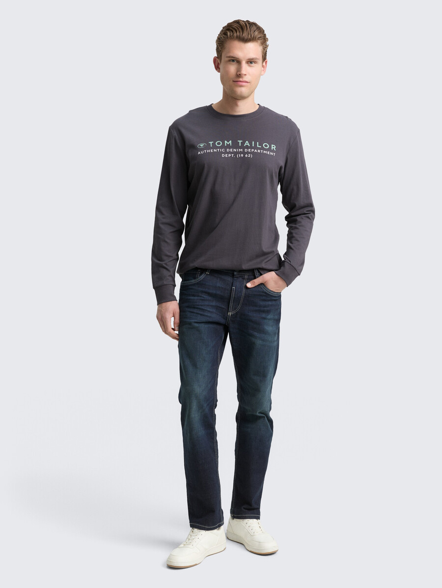 chemise à manches longues avec imprimé logo