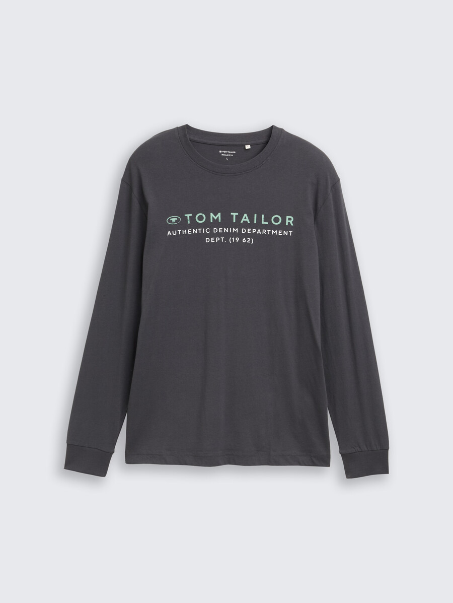 chemise à manches longues avec imprimé logo