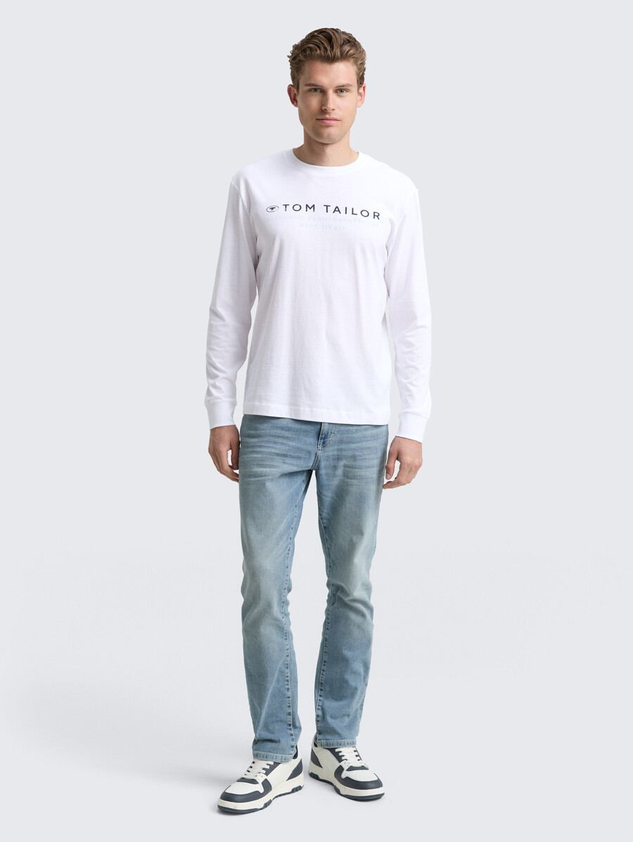 chemise à manches longues avec imprimé logo