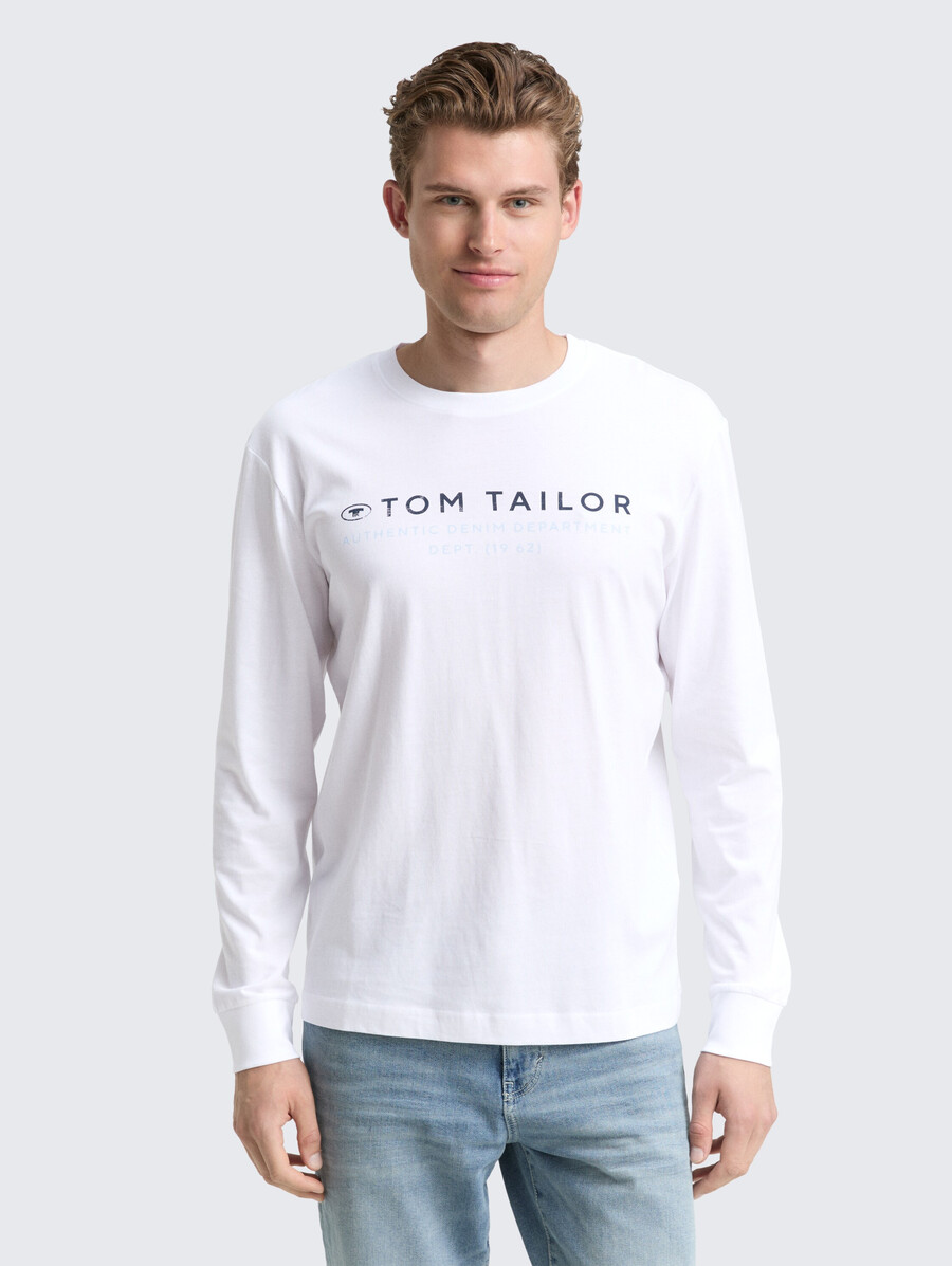 chemise à manches longues avec imprimé logo