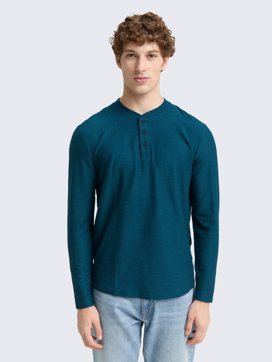 chemise henley à manches longues