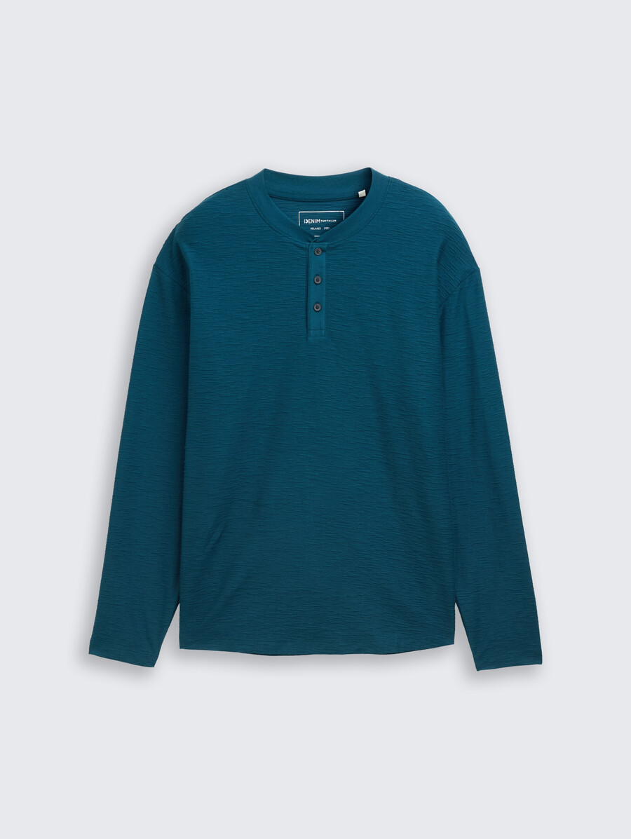 chemise henley à manches longues
