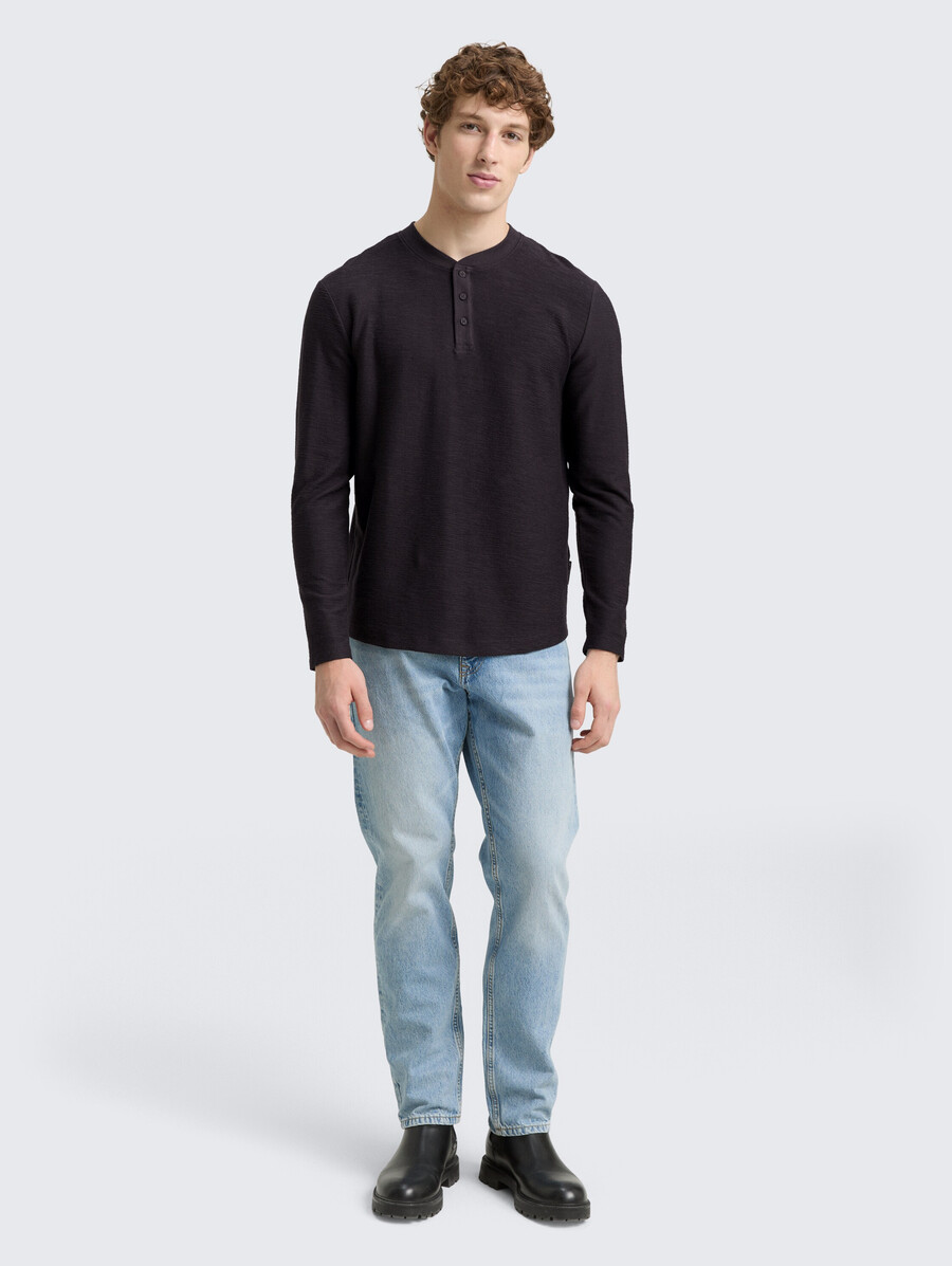 chemise henley à manches longues