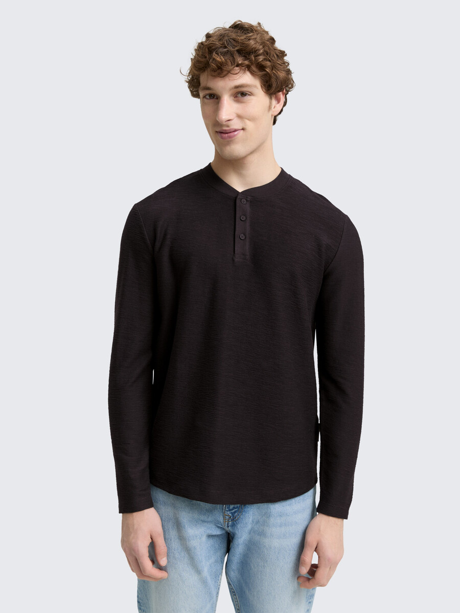 chemise henley à manches longues
