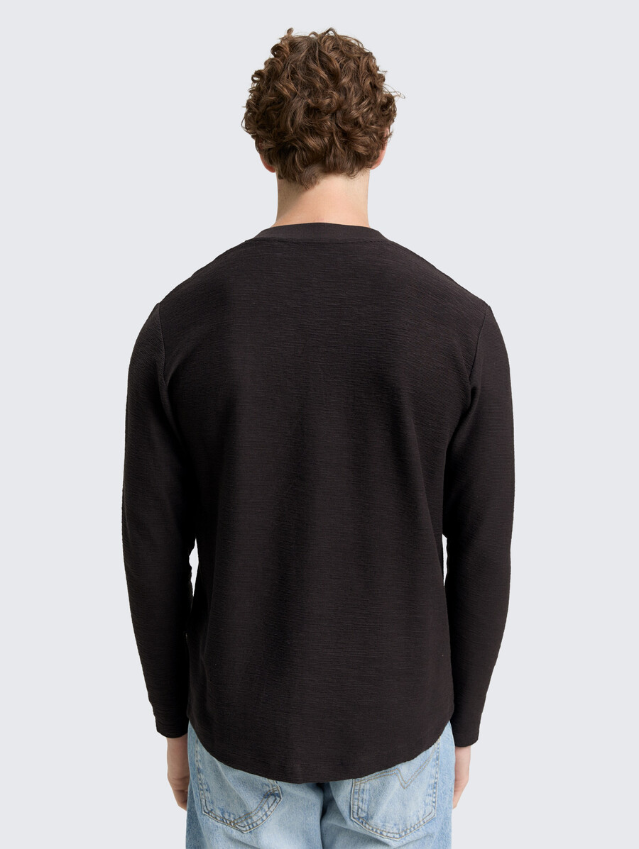 chemise henley à manches longues