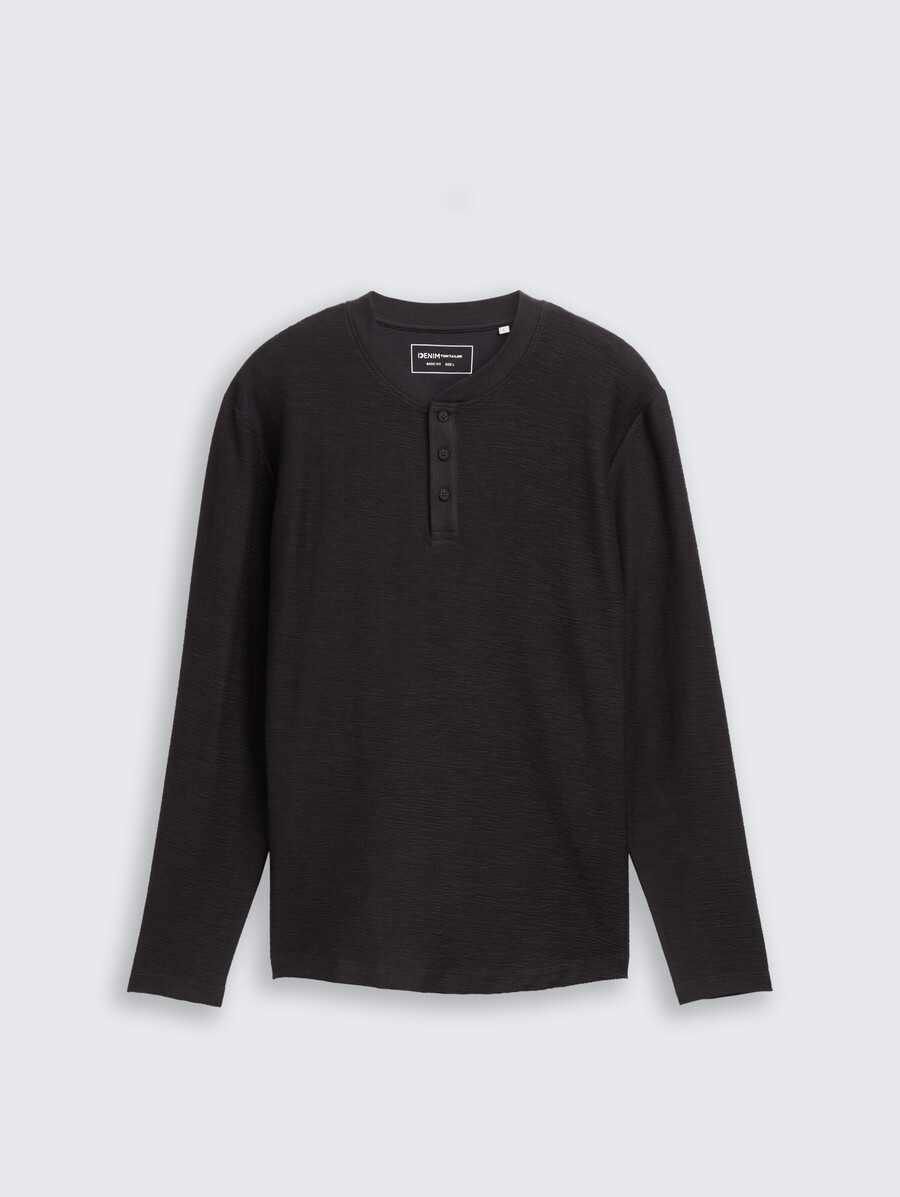 chemise henley à manches longues