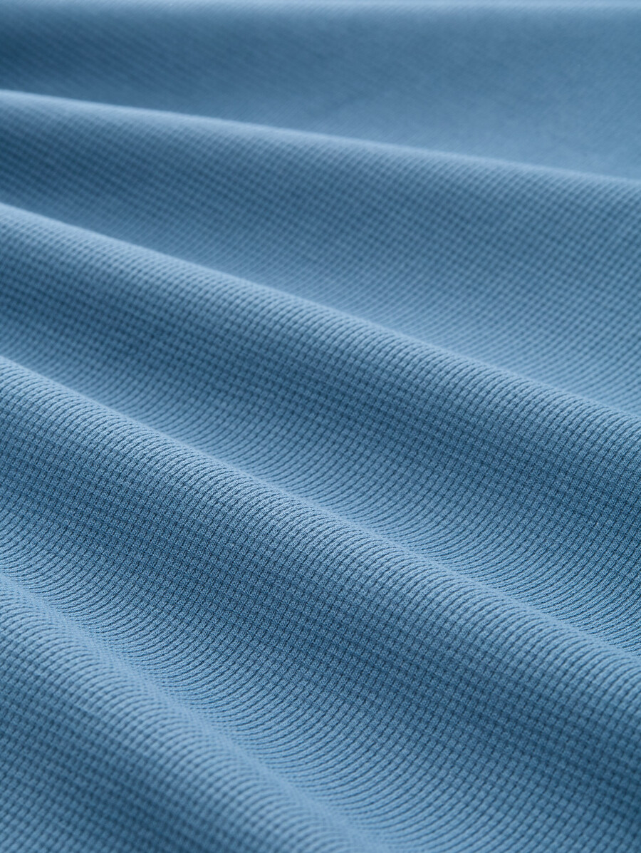 chemise à manches longues à texture gaufrée